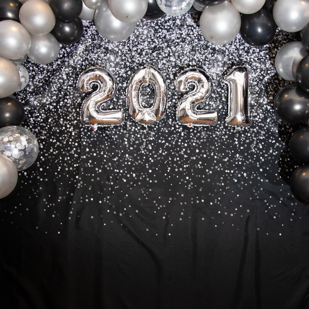 Black and Silver Party Backdrop